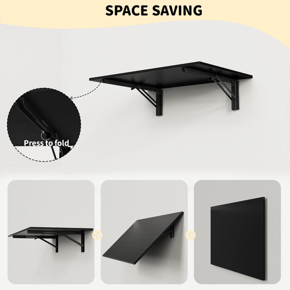 GOYLSER Wall Mounted Table Fold Down Workbench Length 25" Width 15.7&quo...