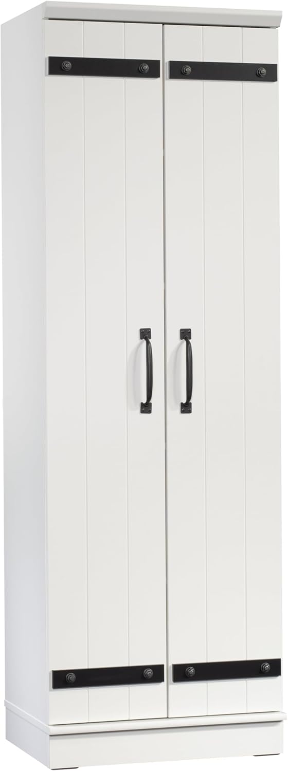 Sauder HomePlus 2-Door Kitchen Pantry Cabinet/Pantry cabinets, Soft White Finish