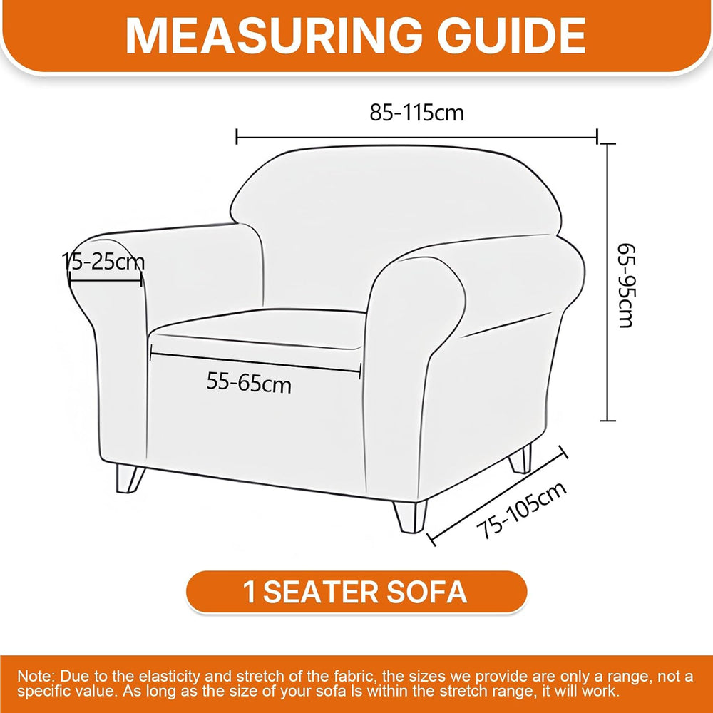 XINEAGE Stretch Armchair Slipcover, Non-Slip Pet Couch Cover,Light Gray