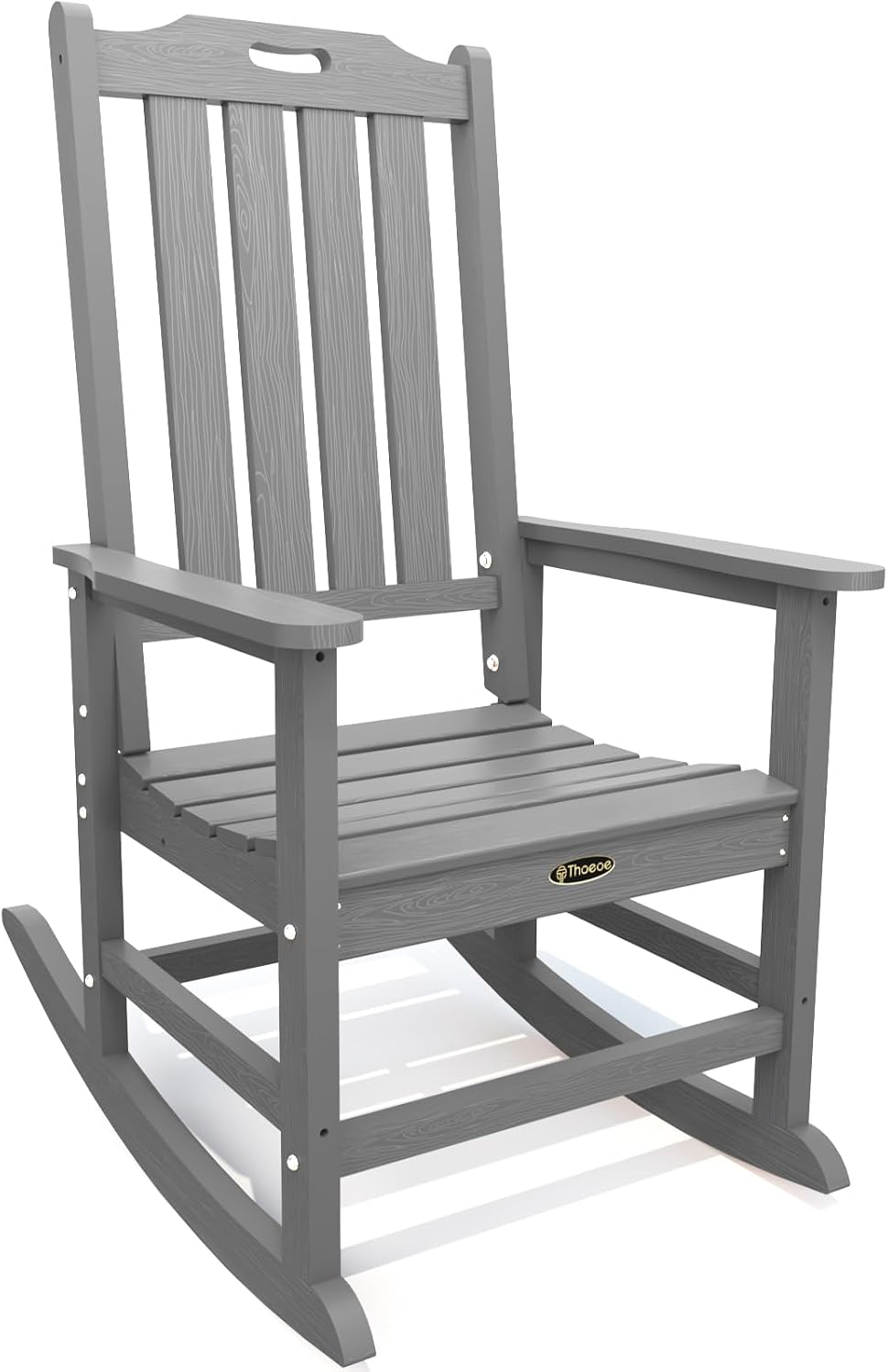 THOEOE Outdoor Rocking Chairs, Oversized Patio Rocking Chair | HDPE Outdoor R...