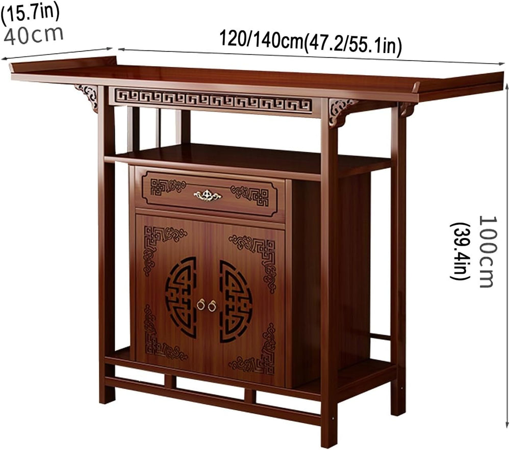 Chinese Cabinet Pedestal offering, Stand puja Meditation Prayer, Personal Shr...