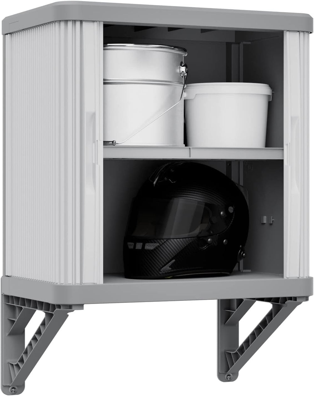 Terry, Rolling Space wall Cabin; wall Cabinet with Two Sliding Doors, Exterio...