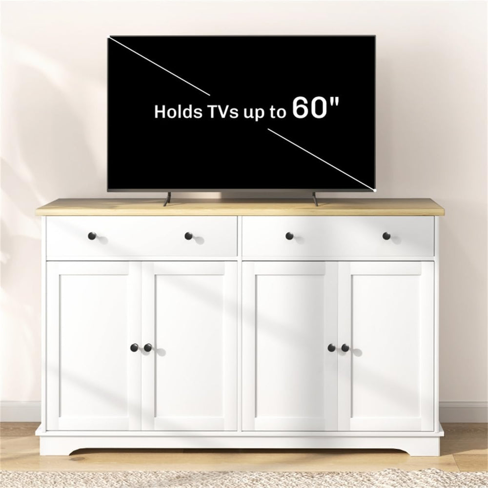 lapday Kitchen Cabinet with 2 Spacious Drawers,2 Doors,3-Level Adjustable She...