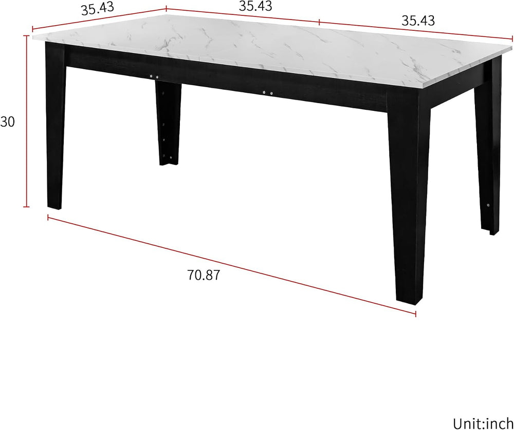 KEIKI 70.87”-106.3”L Extendable Dining Room Table for 6-10 People, Wood Moder...