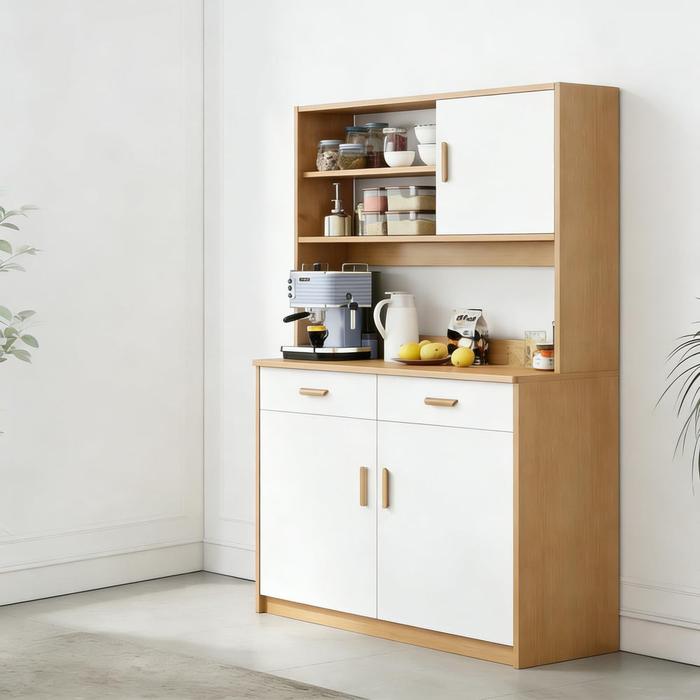 Kavie Kitchen Pantry Cabinet, Large-Capacity Sideboard with Open Shelf, Doors...