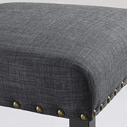 Roundhill Furniture Biony 3-Piece Round Espresso Bar Table with Nail Head Sto...