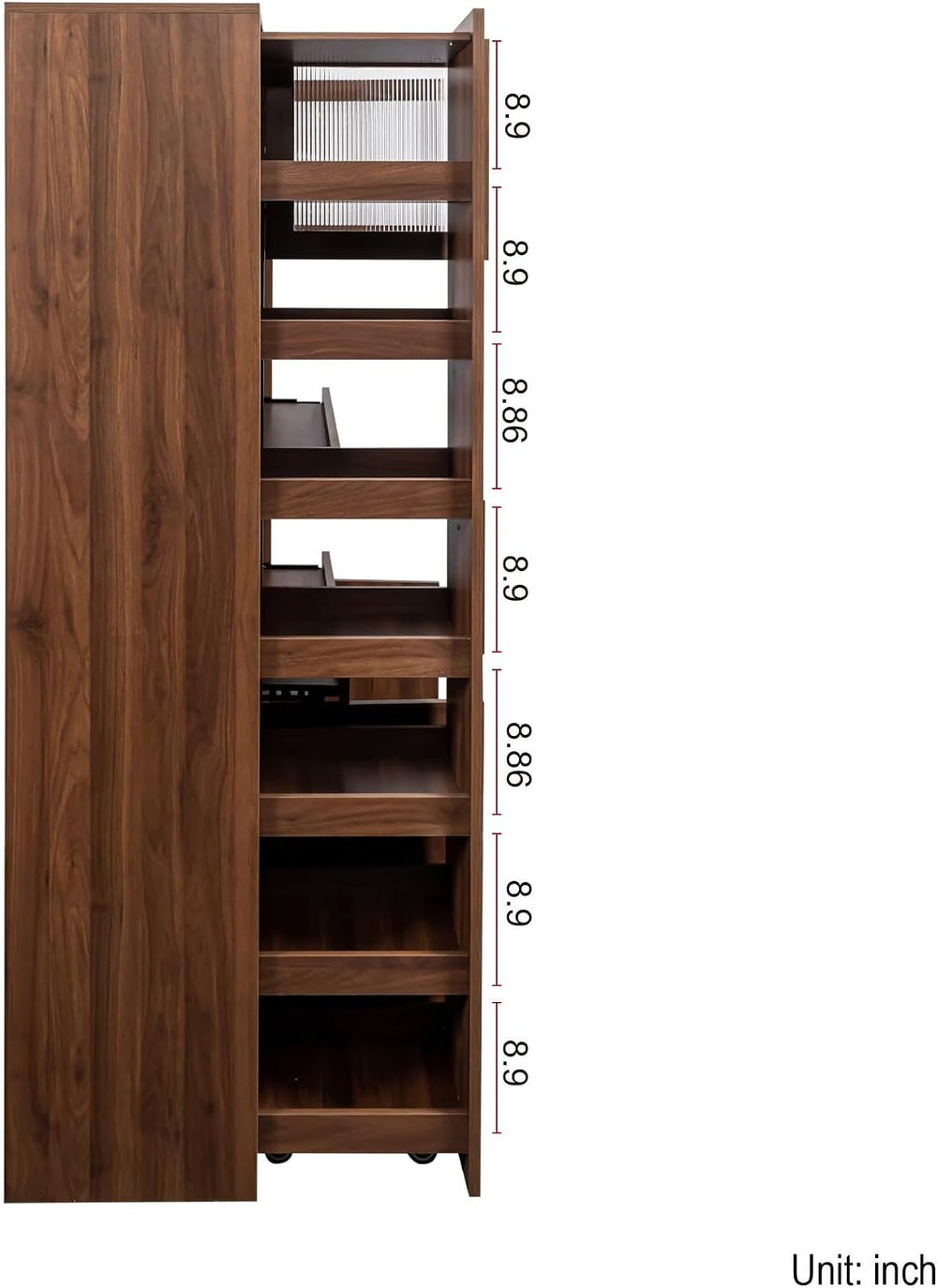 JIJIWANG 70.87" Kitchen Pantry Cabinet with Multi-Functional Pull-Out Mu...