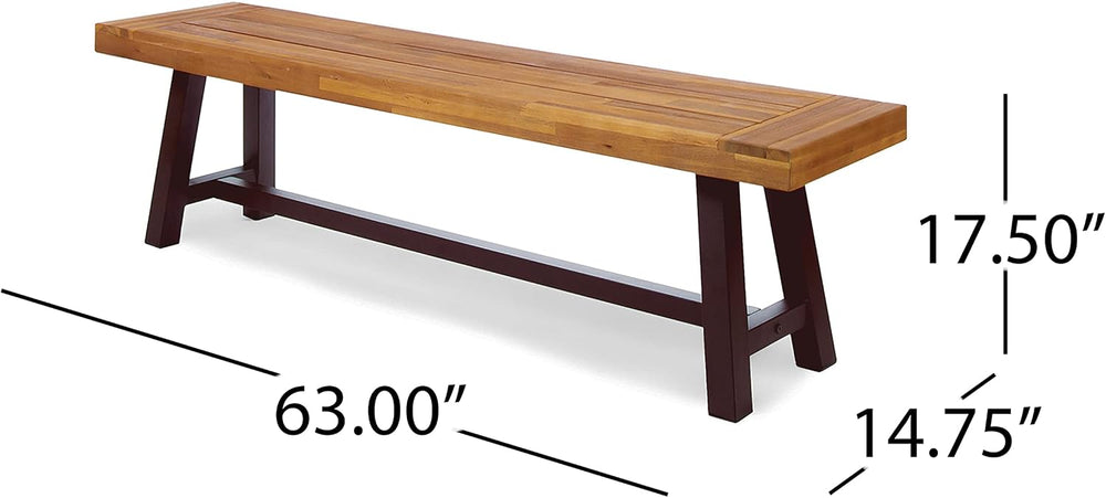 Christopher Knight Home 318117 Carlisle Benches, Sandblasted Brown + Rustic M...