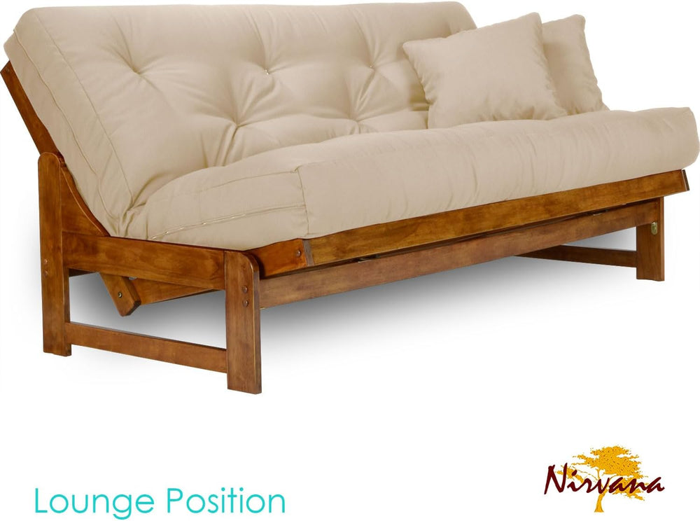 Nirvana Futons Arden Futon Set - Queen Size, Frame, 8" Mattress, Twill K...