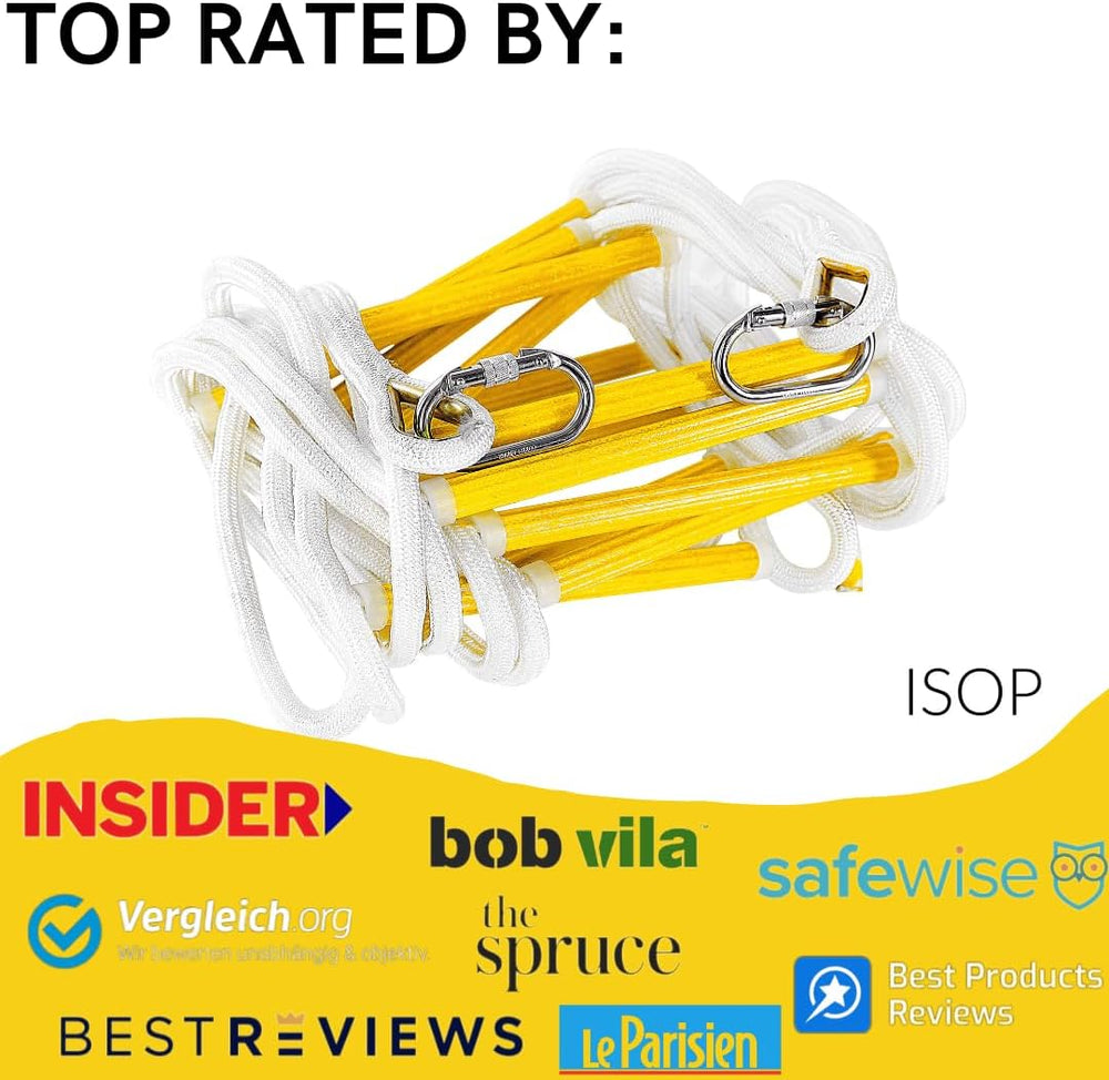 Two Story Fire Escape Ladder 13 ft with Stand-Off Stabilizers