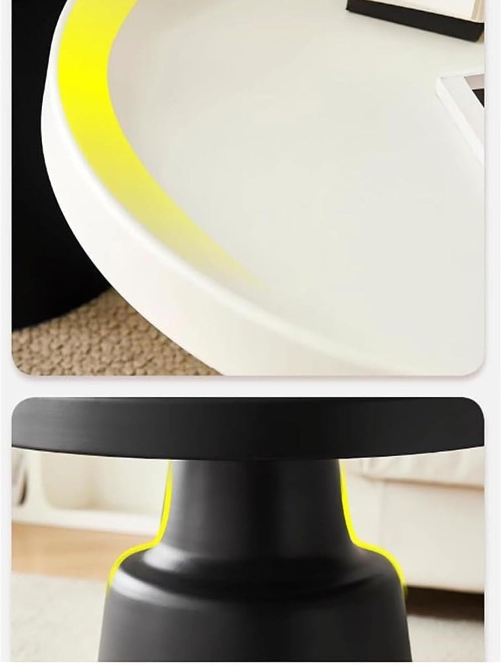 Multicolor Round Coffee Table for Living Room Sofa Side Table and Balcony Acc...