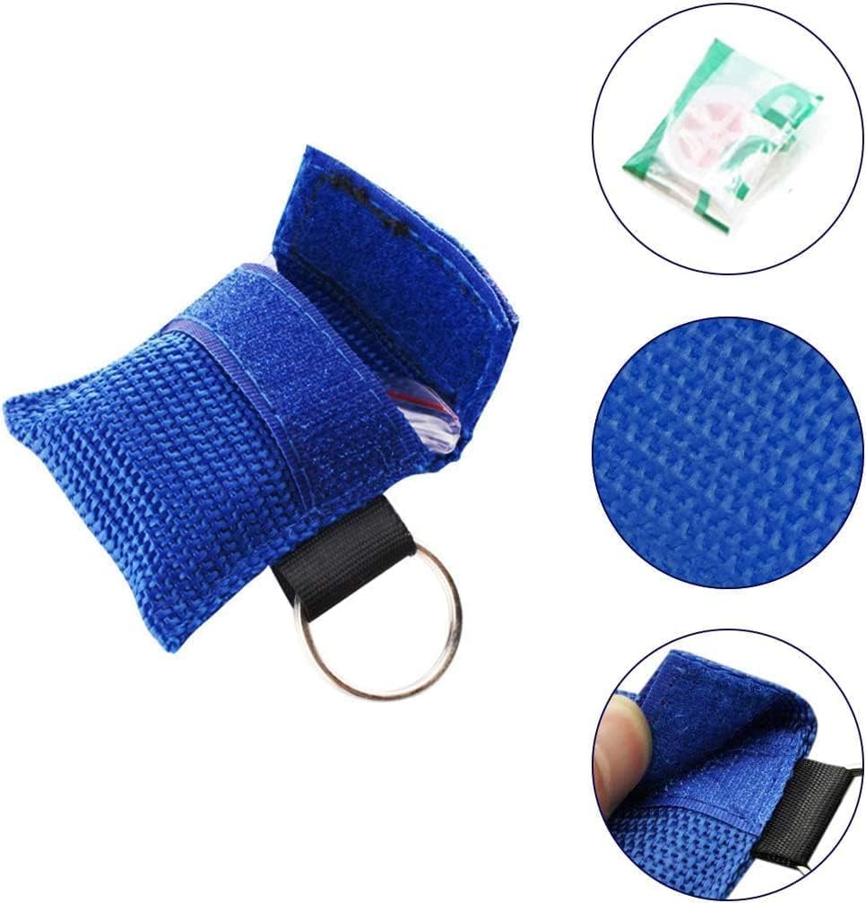 50pcs CPR Face Shield Mask, Keychain Mask Disposable Emergency Kit