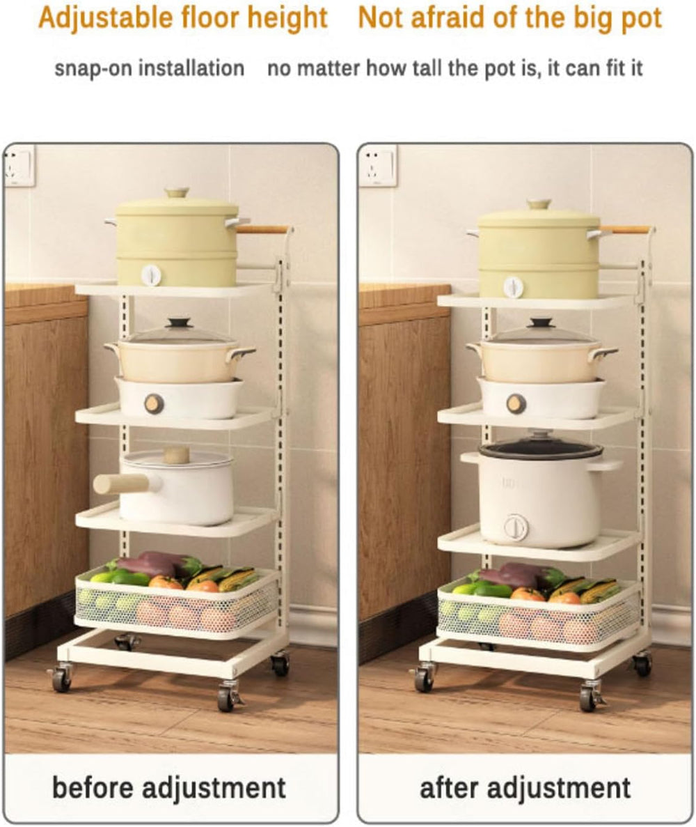 Saucepan Lid nizer with Free Standing Pan Rack for Kitchen Drawer Countertop ...