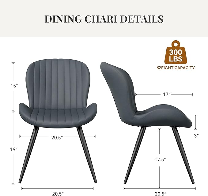 Dining Chairs Set of 6 Modern Fabric Dining Room Chairs Upholstered Dining Ch...