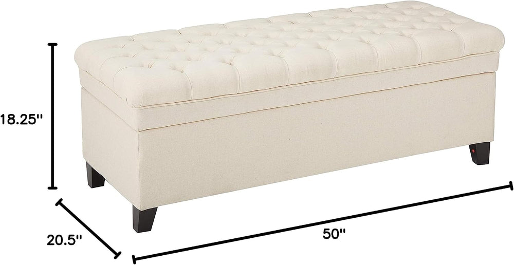 Christopher Knight Home Juliana Fabric Storage Ottoman, Beige