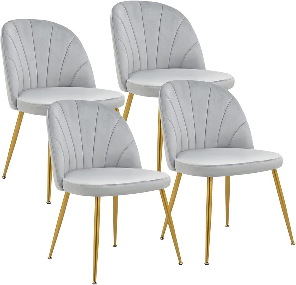 Velvet Dining Chairs Set of 4, Upholstered Mid Century Modern Dining Chairs, ...