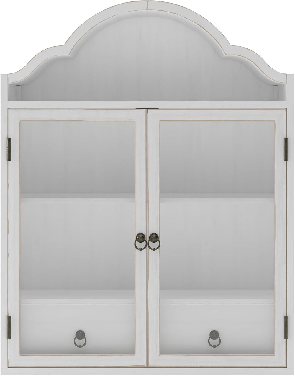 LKTART Arched Solid Wood Hanging Cabinet,Wall Mounted Storage Cupboard