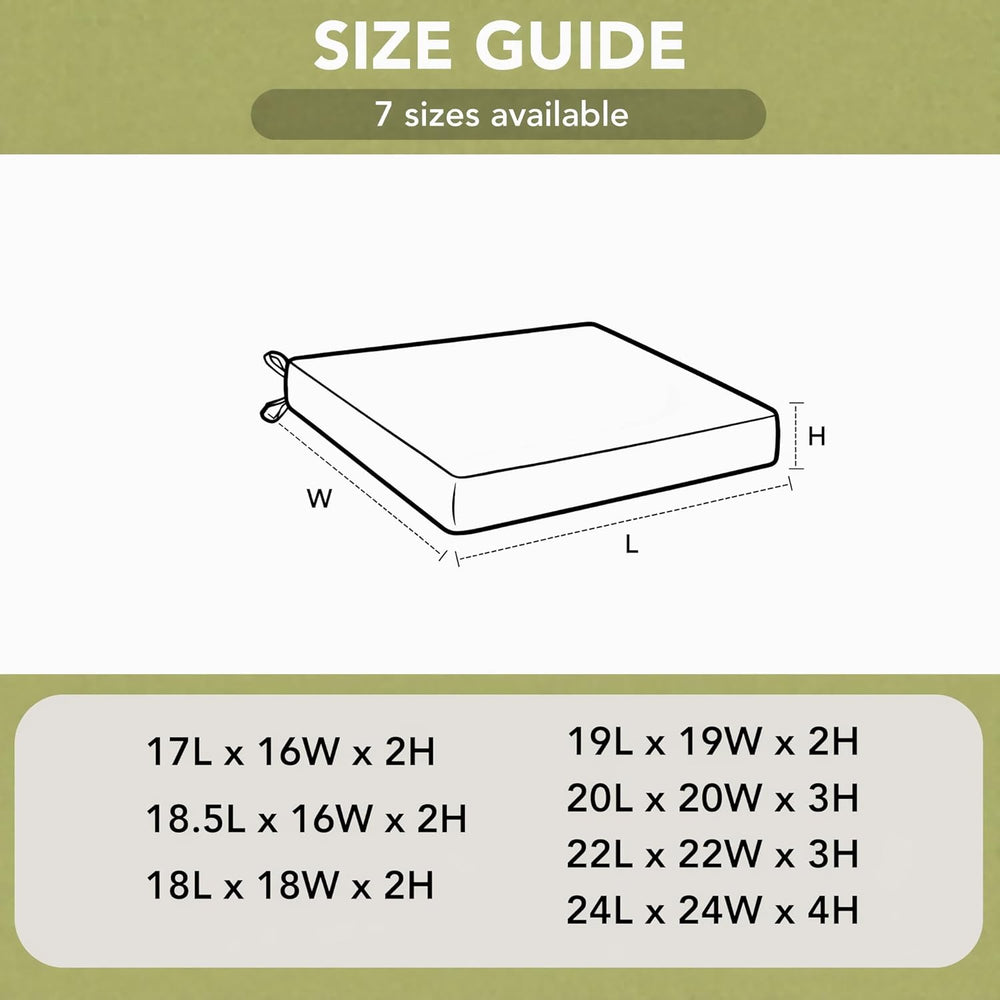 Outdoor Chair Cushions, Water-Resistant & Fade-Resistant, Patio Furniture...