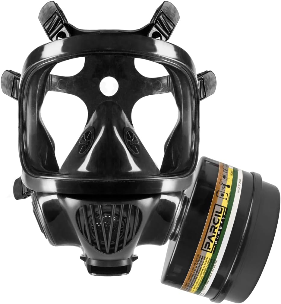 Parcil Distribution Survival & Tactical Full Face Respirator Mask - Impac...