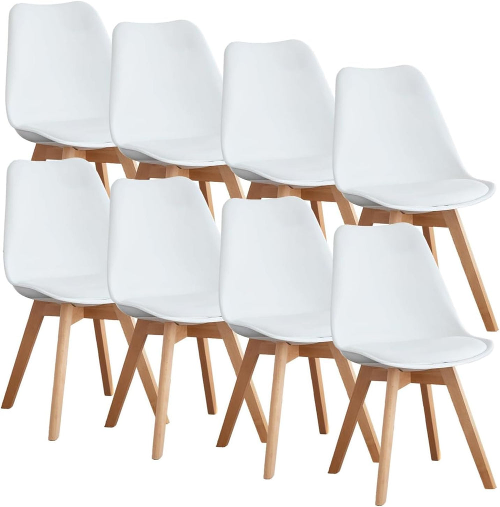 OLIXIS Dining Chairs Set of 8, PU Leather Accent Chairs for Living Room