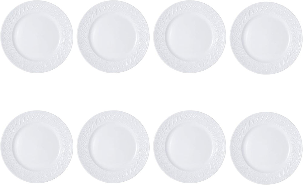 Pfaltzgraff Sylvia Dinnerware Set 32-Piece Service for 8 - White Porcelain Di...