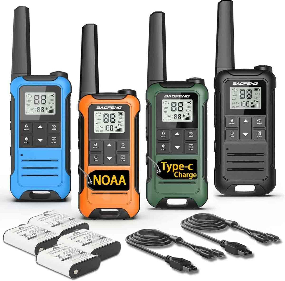 Walkie Talkies Long Range for Adult, 4Pack Rechargeable Baofeng Walkie Talkie...