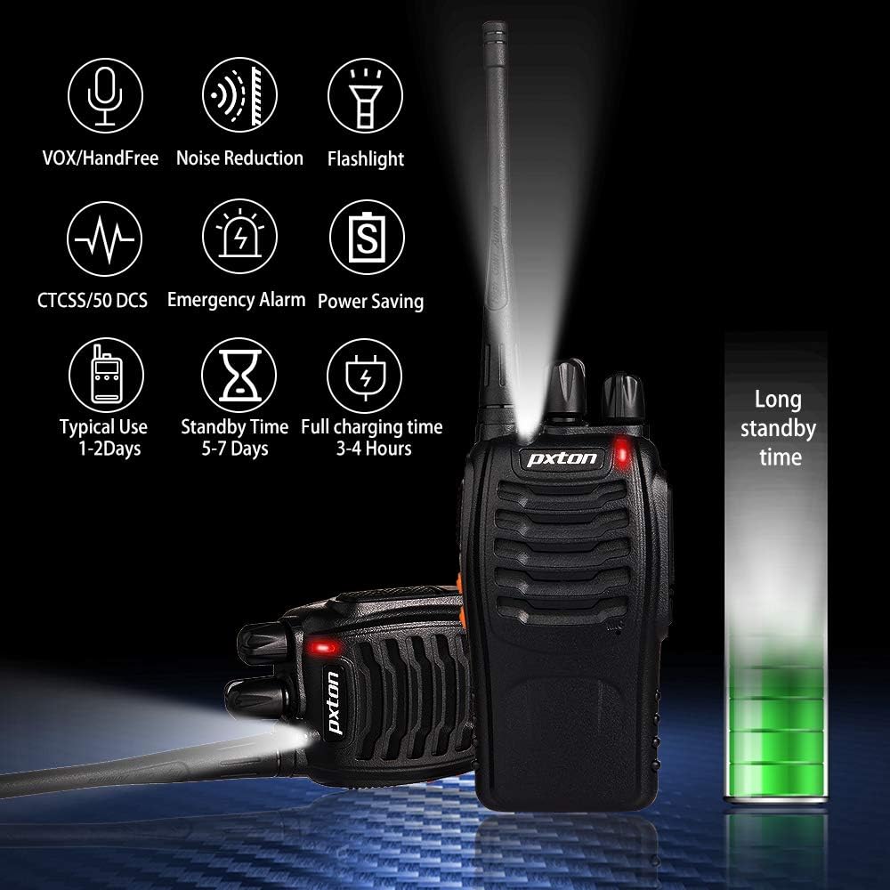 Walkie Talkies Long Range for Adults with Earpieces,16 Channel Walky Talky Re...