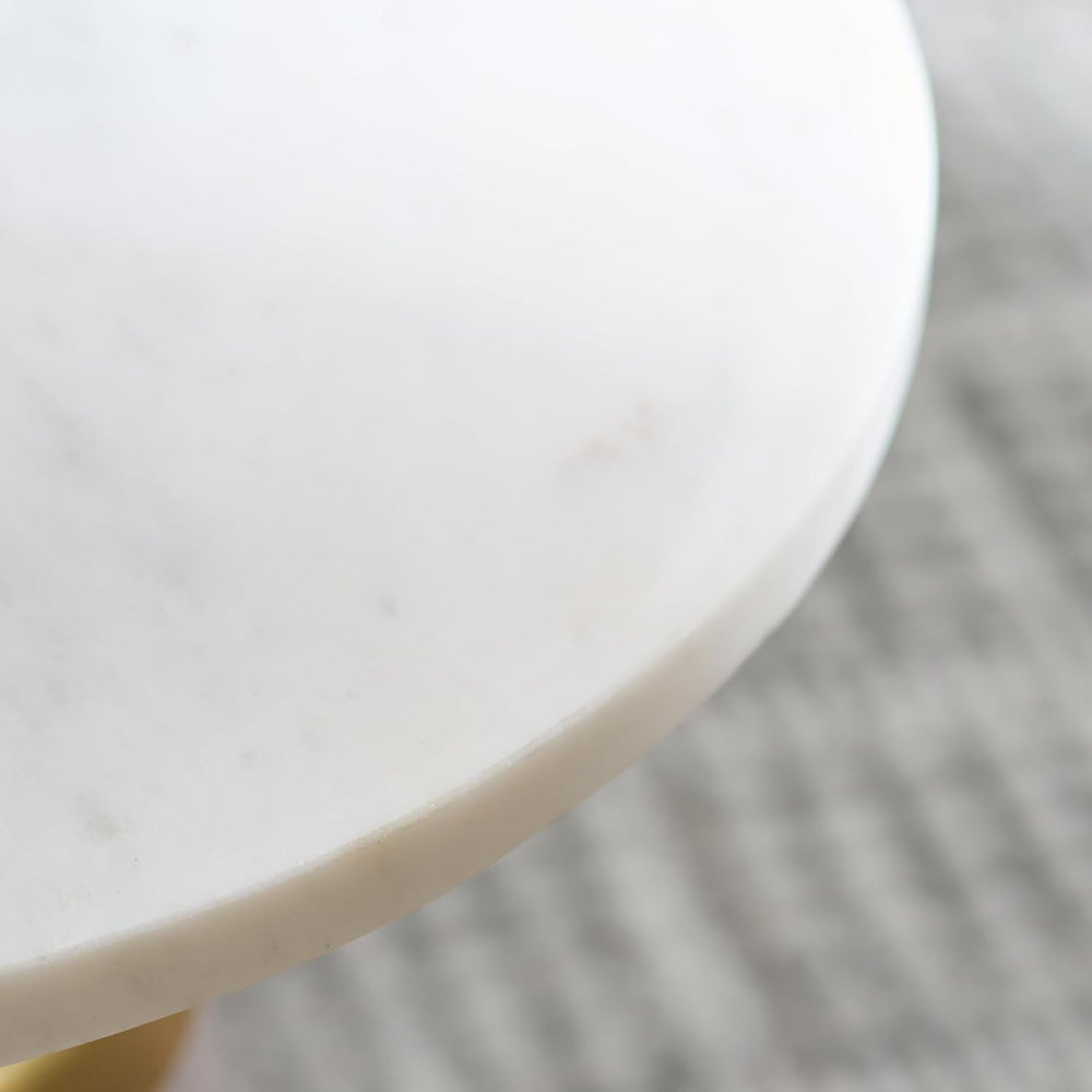 SAFAVIEH Home Collection - Guido Side Table, White Marble Top & Pink Base...