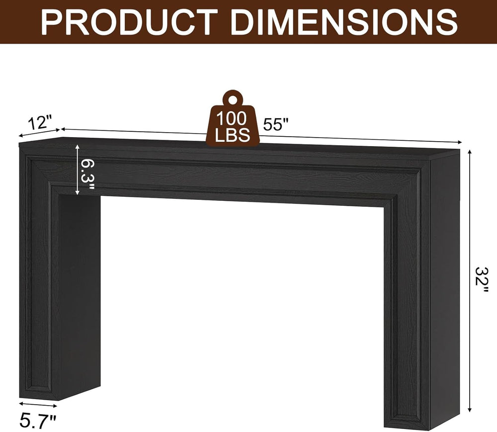 Rresyet 55 Inch Long Console Table, Sofa Table Behind Couch, Entryway Table, ...
