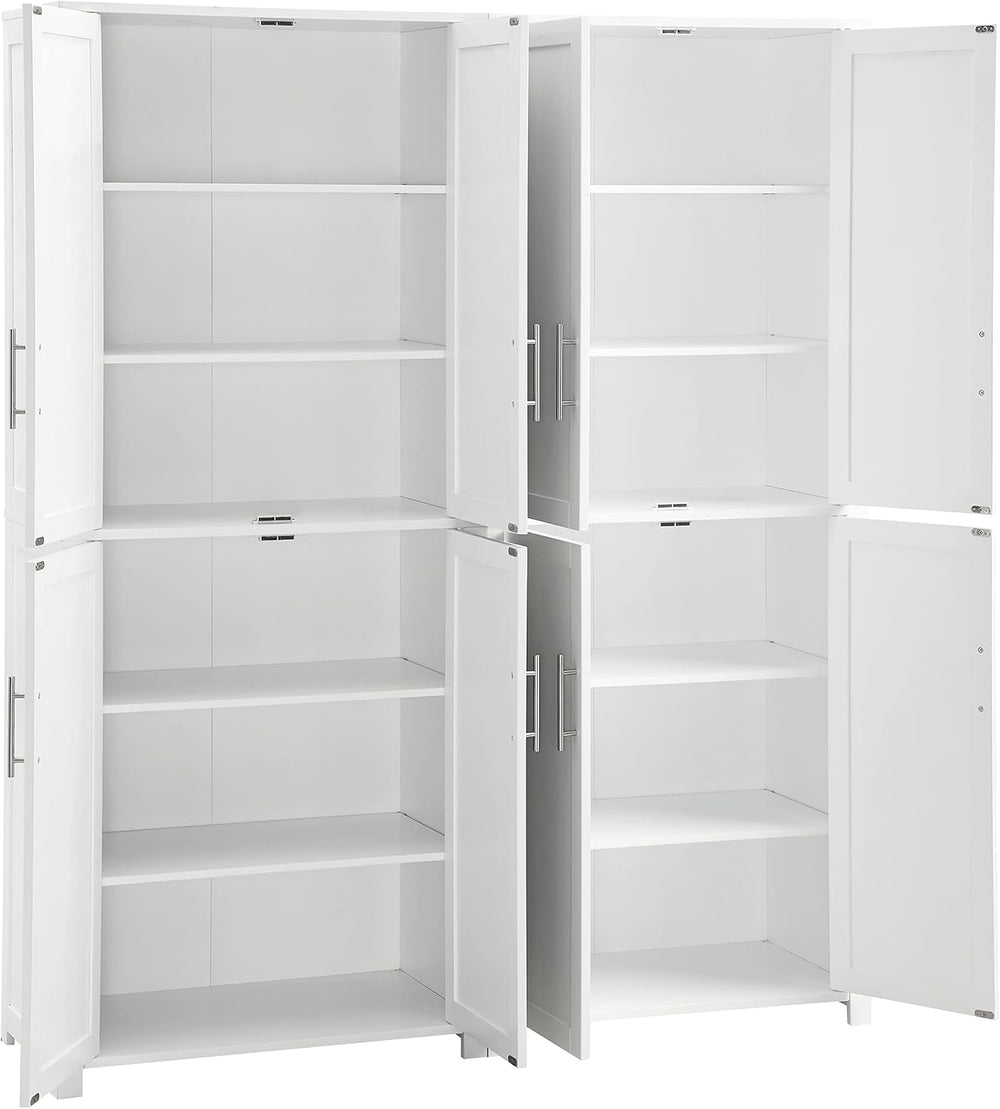 Crosley Furniture Savannah 2-Piece Pantry Storage Cabinet Set with Shelves, K...