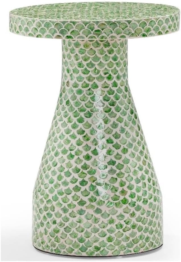 Tov Furniture Halio Green Shell Side Table
