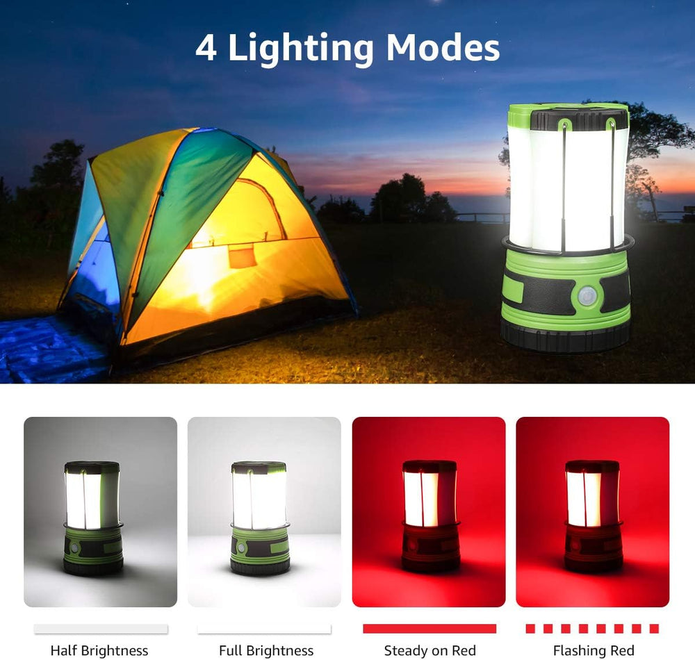 Lepro LED Camping Lantern Rechargeable or Battery Powered, 1000lm Camping Lig...