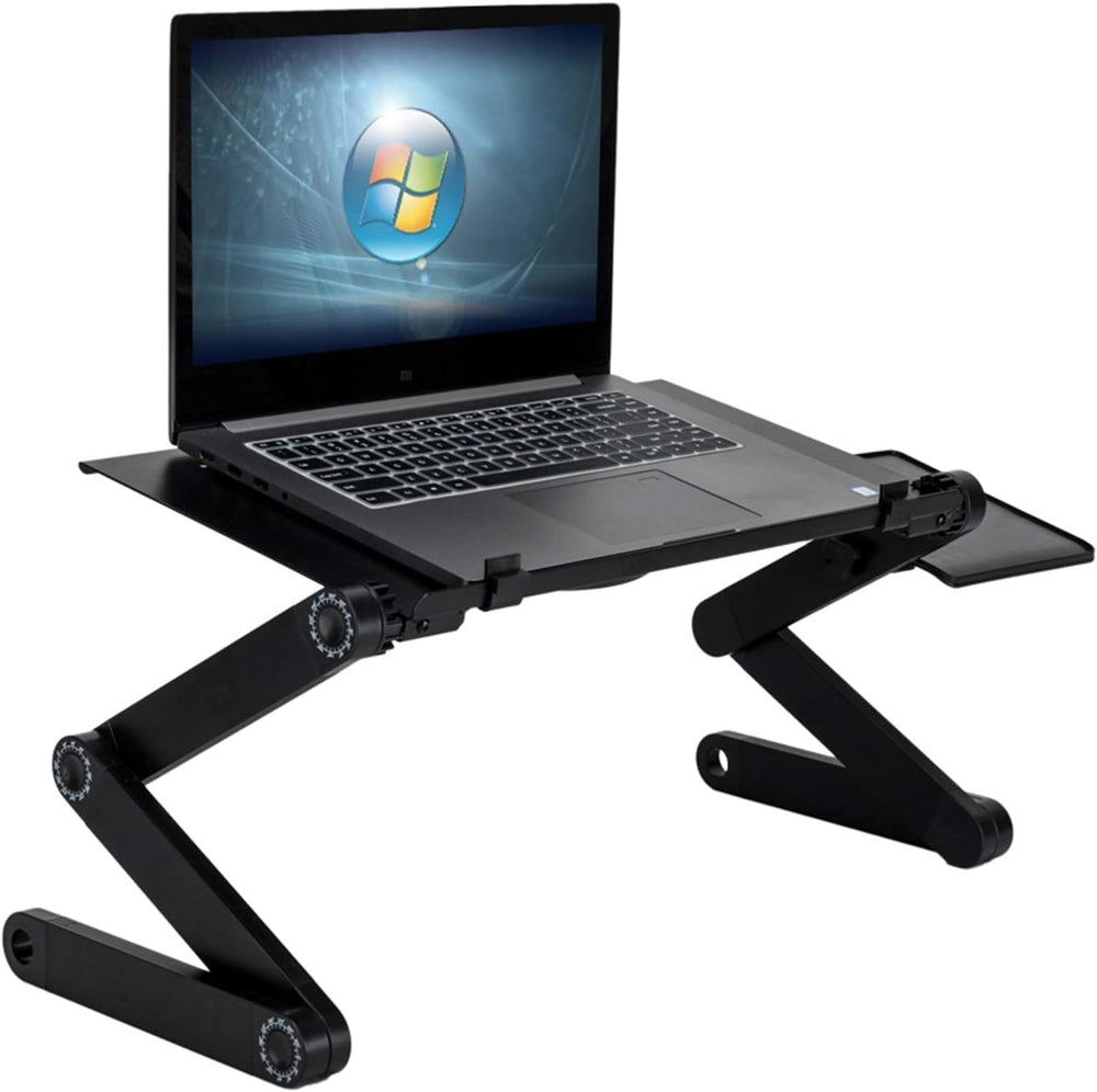 360-Degree Rotation Multifunctional Portable Folding Table with Fan & Mou...