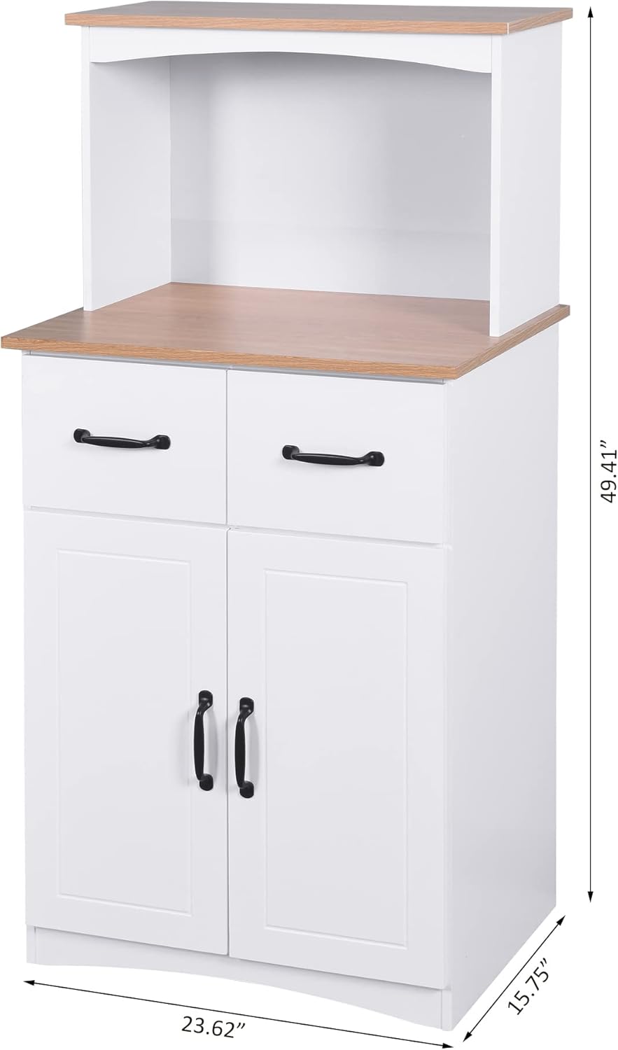 Kitchen Pantry Storage Cabinet Bar Cabinet Cupboard with Storage Drawers and ...