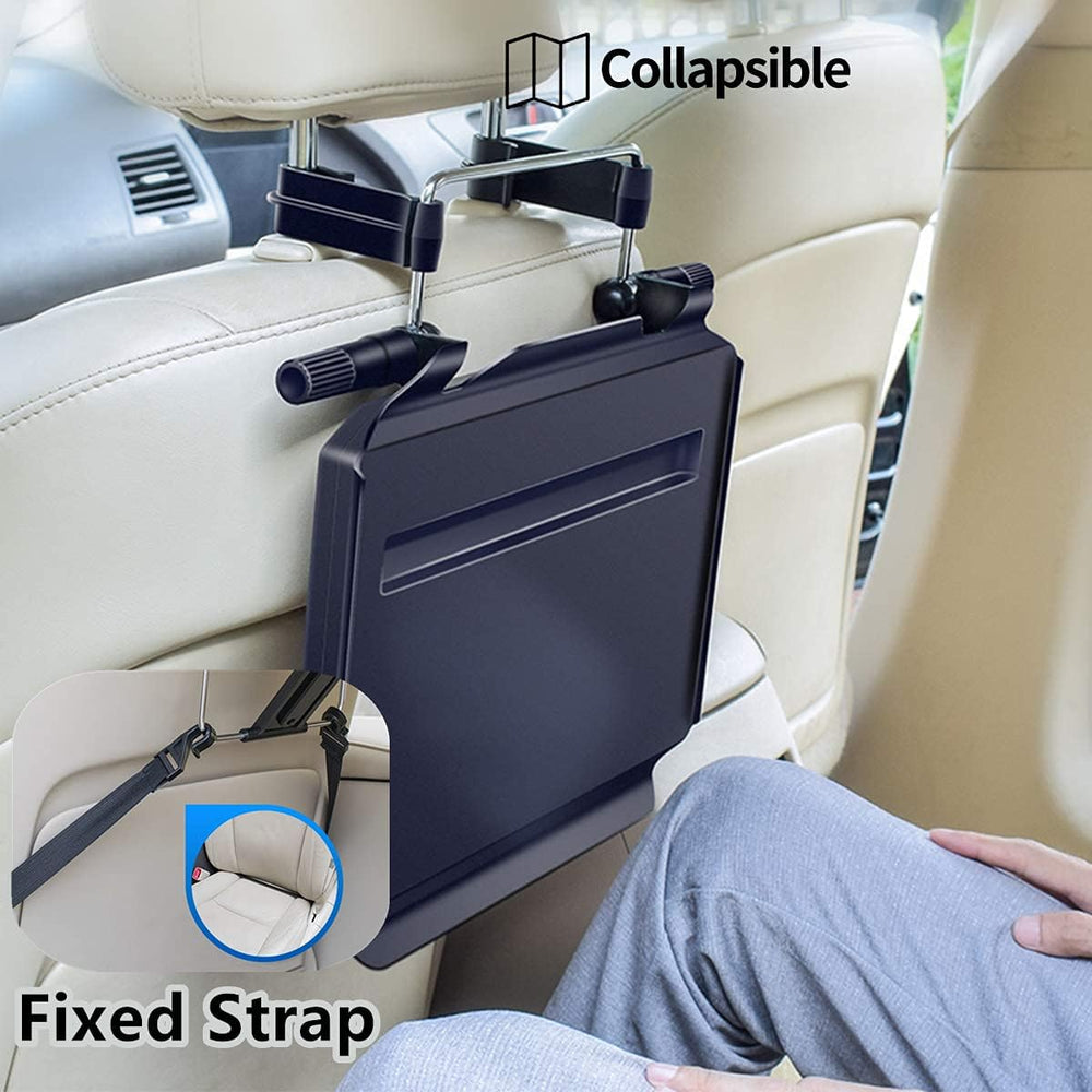 2 in 1 Car Steering Wheel Tray / Back Seat Headrest Tray for Eating Food Drin...
