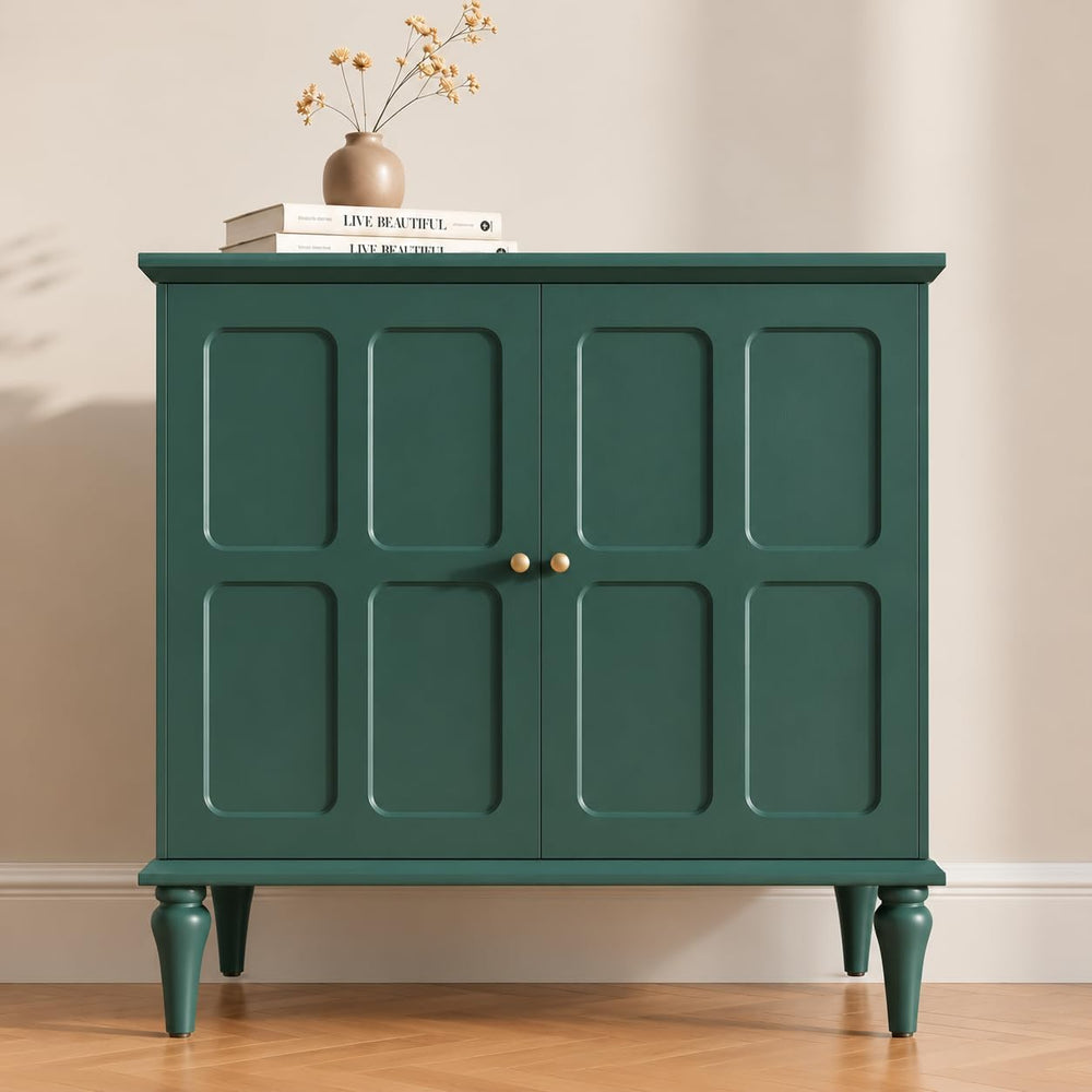ARTPOWER Green Sideboard Buffet Cabinet with Storage, Mid-Century Modern Stor...