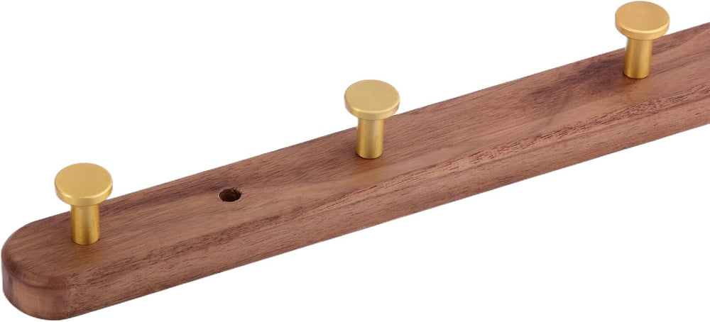 Wall Mounted Coat Rack, Metal Wood, with 5 Hooks