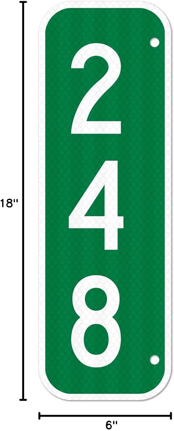 911 Address Sign, Custom Vertical Reflective Mailbox Sign, Christmas Gift