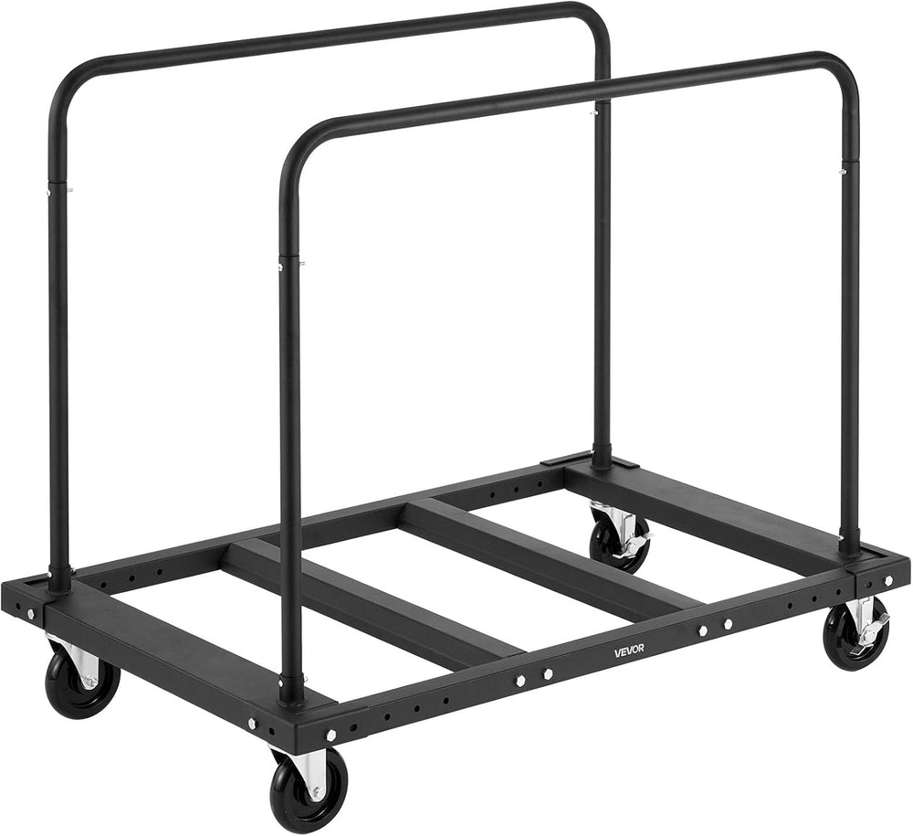 VEVOR Folding Table Cart, 1800 LBS Heavy Duty Table Trolley with 5" Swiv...