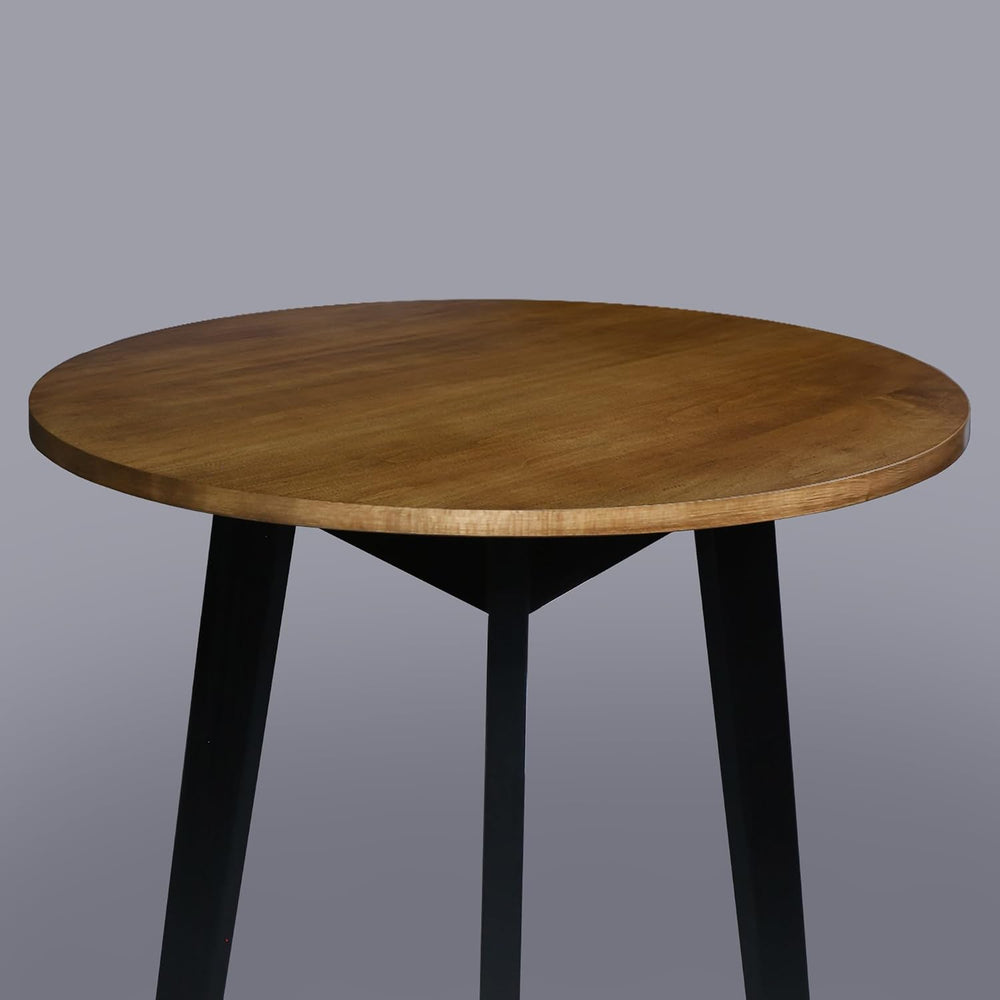 Three-Legged 23" W Round Side Modern Table with Solid American Hardwood Top