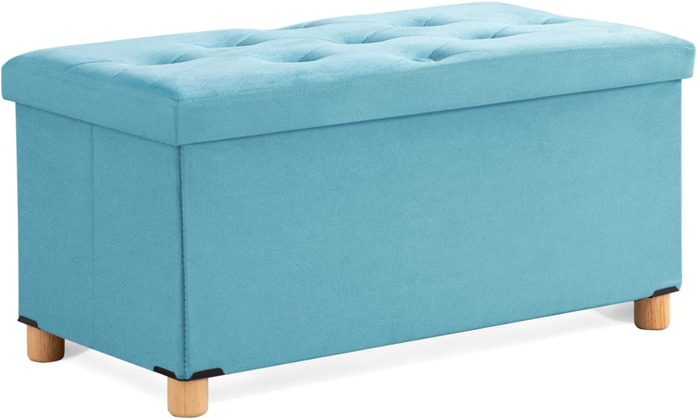 BRIAN & DANY 30 Inches Folding Storage Ottoman Bench, Ottoman with Storag...