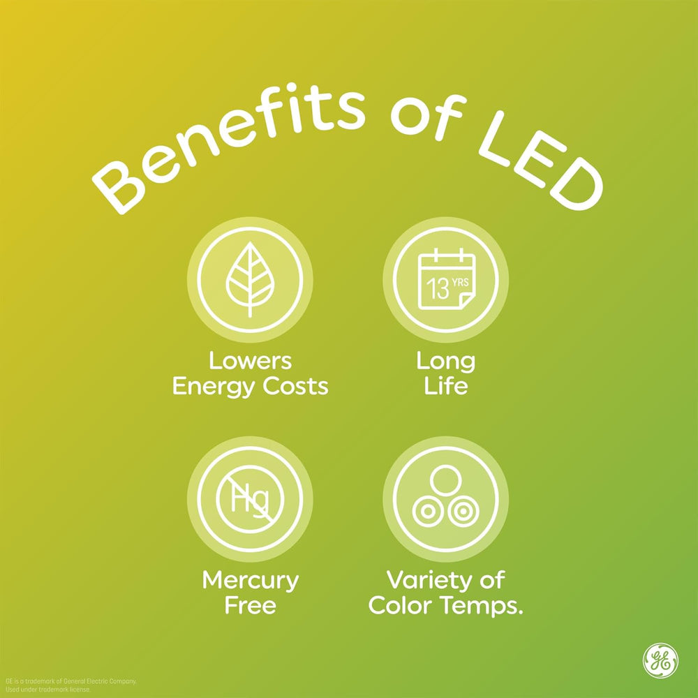 GE LED+ Backup Battery LED Light Bulbs, A21 Rechargeable Light Bulbs for Powe...