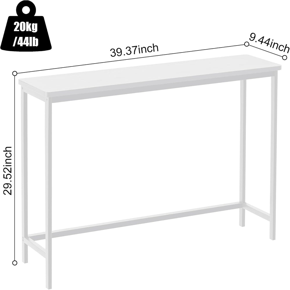 VASMIA Console Table, Entryway Table, Narrow Sofa Table, 39" Bamboo Hall...
