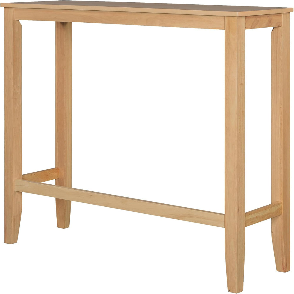 LUMISOL 3 Piece Pub Table and Chair Set, Small Wood Counter Height Bar Table ...