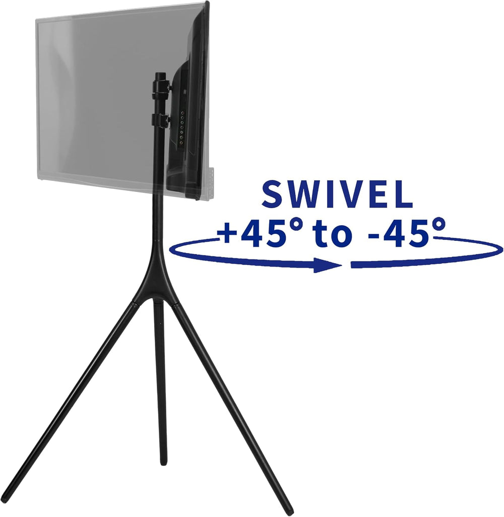 VIVO Black Easel TV Stand for 45 to 65 inch Screens, STAND-TV65AB | Articulat...