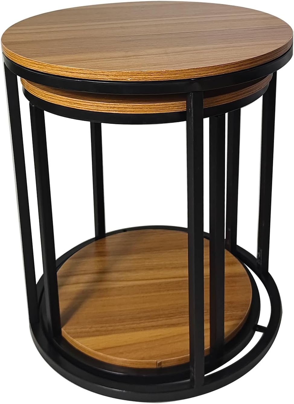 Contemporary Tables Made of Metal and Solid Wood with Space Saving Design