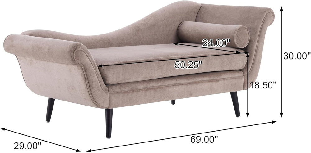 Christopher Knight Home Willer Velvet Upholstered Chaise Lounge Chair Indoor,...