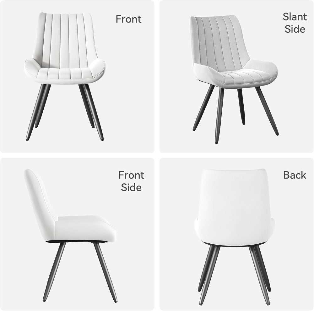 Dining Chairs Set of 6, Mid Century Modern Kitchen Chairs with Soft Cushion, ...