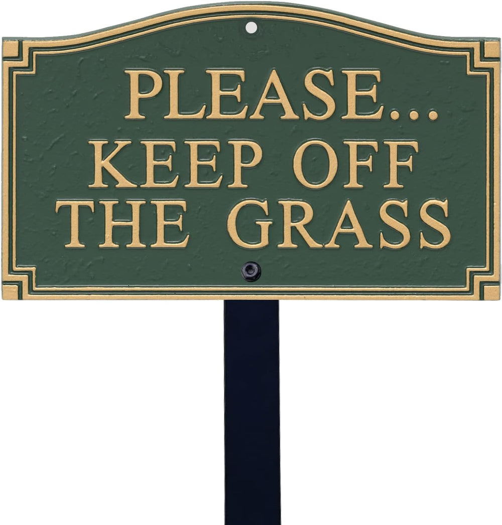 SmartSign “Please… Keep Off The Grass” GardenBoss Statement Plaque | 5.75&quo...