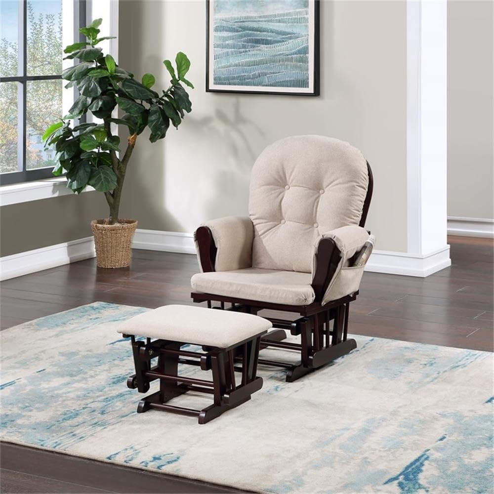 Suite Bebe Mason Glider & Ottoman, Espresso/Latte